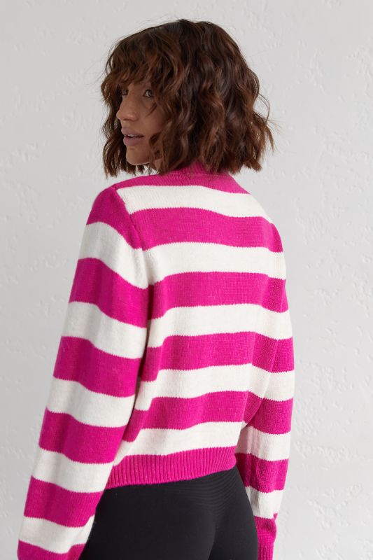 В'язаний джемпер oversize в смужку