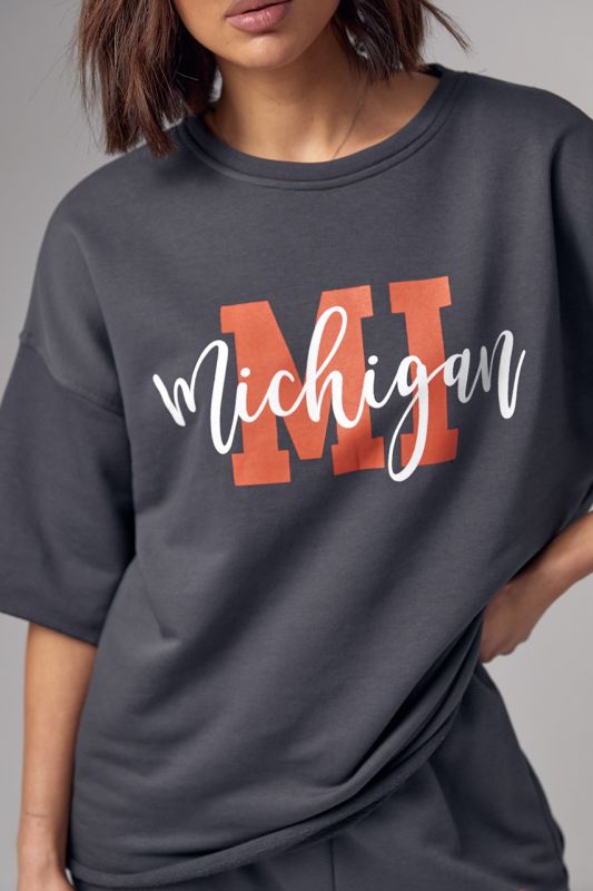 Жіночий спортивний костюм з написом Michigan