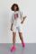 Жіночий костюм з футболкою oversize та велосипедками