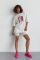Жіночий костюм з футболкою oversize та велосипедками