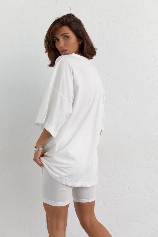 Костюм з футболкою oversize та велосипедками