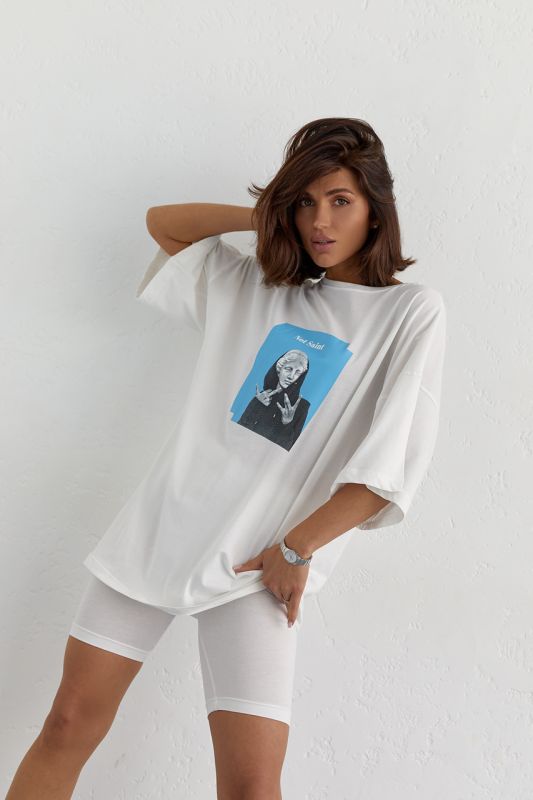 Костюм з футболкою oversize та велосипедками