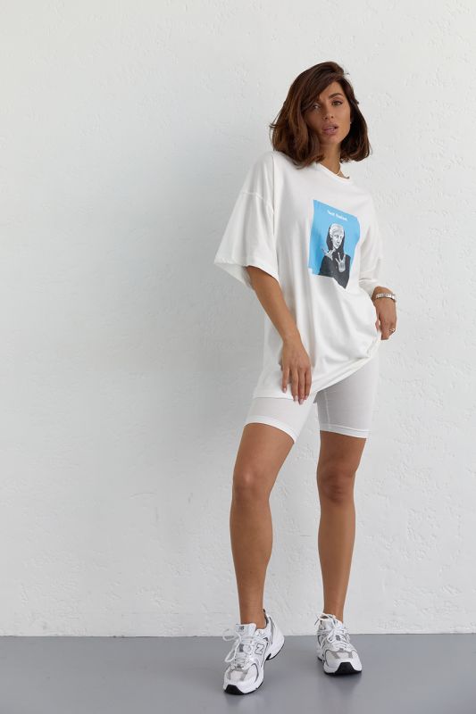 Костюм з футболкою oversize та велосипедками
