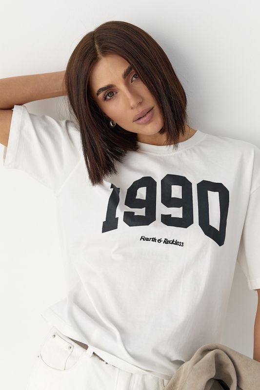 Футболка oversize з принтом 1990