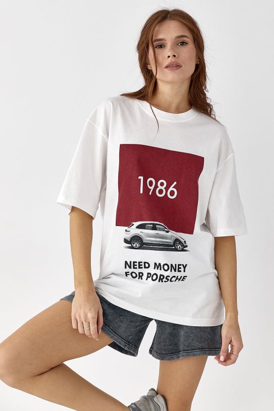 Жіноча футболка з принтом Porsche