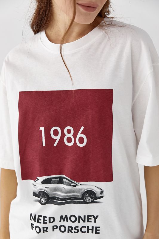 Жіноча футболка з принтом Porsche