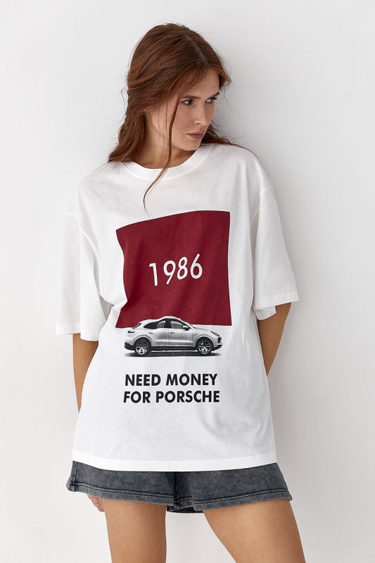 Жіноча футболка з принтом Porsche