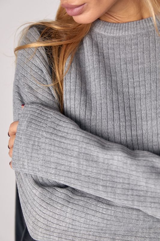 Жіночий костюм oversize у рубчик зі штанами палаццо