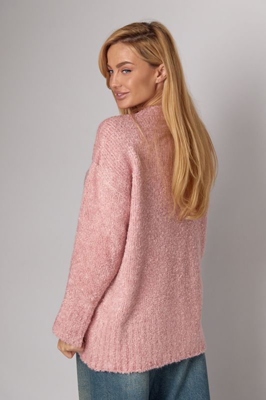 Жіночий подовжений в'язаний джемпер oversize