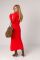 Довга в'язана сукня з V-подібною горловиною