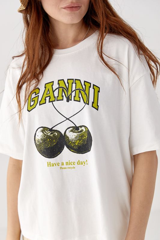 Футболка з написом Ganni
