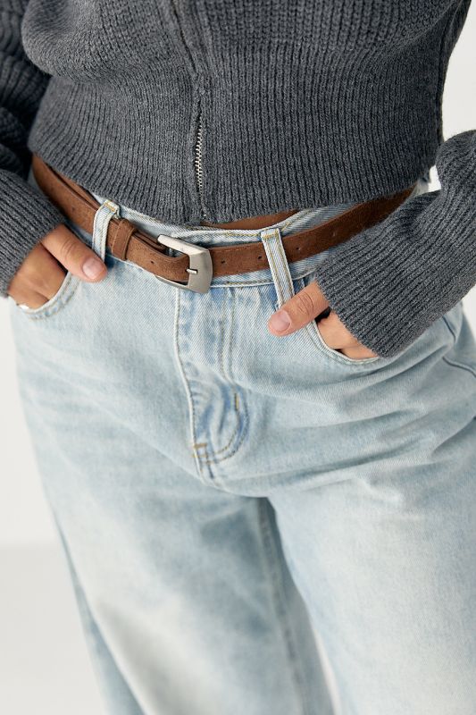 Прямі джинси Wide leg із високою посадкою