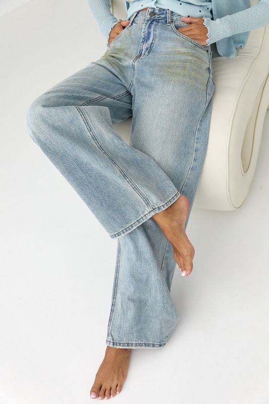 Джинси Wide leg з ефектом бруду