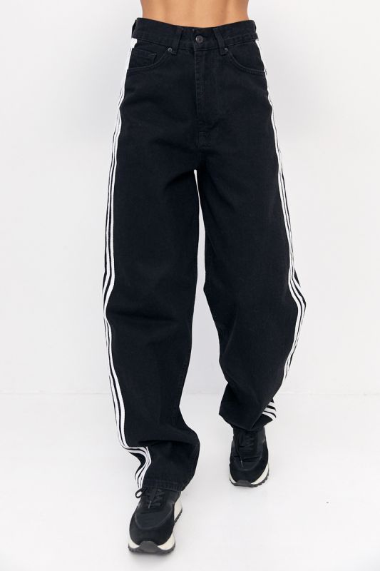 Жіночі джинси Baggy з лампасами